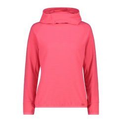 Bluza damska z kapturem CMP. Czerwone bluzy damskie CMP, bez wzorów, z materiału, z kapturem. Za 285.70 zł.