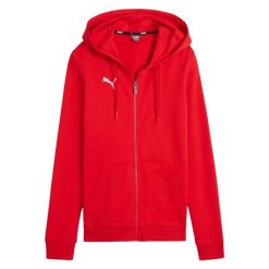 Bluza Damska Team Goal Casuals Z Pełnym Zamkiem Błyskawicznym. Czerwone bluzy damskie Puma, bez wzorów, bez kaptura. Za 219.99 zł.