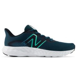 Buty męskie New Balance 411 v3 M4118PQ – zielone. Zielone buty sportowe męskie New Balance, bez zapięcia, do biegania. Za 229.99 zł.