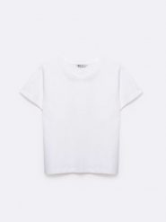 Koszulka dziewczęca z krótkim rękawem biała Basseca 101. Białe t-shirty i topy dla dziewczynek Big Star, bez wzorów, z bawełny, bez ramiączek. Za 59.99 zł.