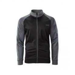 Bluza sportowa męska Hi-Tec Delian. Czarne bluzy sportowe męskie Hi-tec, m, bez wzorów, z materiału, bez kaptura. Za 166.95 zł.