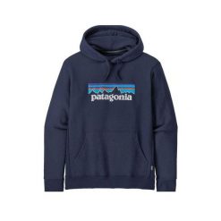 Bluza Dorosły Patagonia P6 Logo Uprisal granatowy. Niebieskie bluzy sportowe męskie Patagonia, bez wzorów, bez kaptura. W wyprzedaży za 376.25 zł.
