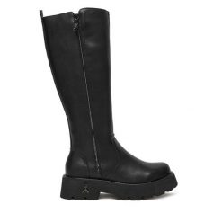 Kozaki Patrizia Pepe. Czarne buty zimowe dziewczęce Patrizia Pepe, bez wzorów, bez zapięcia. Za 769.99 zł.