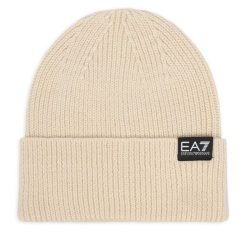 Czapka EA7 Emporio Armani. Białe czapki i kapelusze męskie EA7 Emporio Armani, na zimę, bez wzorów. Za 199.99 zł.
