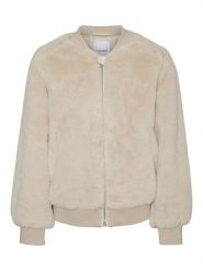 Vero Moda Girl Futro 10290875 Beżowy Regular Fit. Brązowe kurtki i płaszcze dla dziewczynek Vero Moda Girl, bez wzorów, z futra, bez kaptura. Za 229.99 zł.