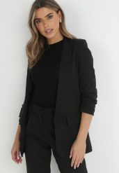 Czarna Marynarka Thaelenia. Czarne żakiety damskie Born2be, l, z aplikacjami, eleganckie. Za 99.99 zł.