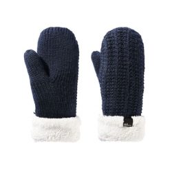 Rękawiczki turystyczne zimowe damskie Jack Wolfskin Highloft Knit Mitten. Niebieskie rękawiczki damskie Jack Wolfskin, na zimę, bez wzorów, z poliesteru, sportowe. Za 108.64 zł.