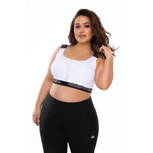Stanik fitness cardio Rough Radical Sports Bra Sporting plus size. Białe koszulki sportowe damskie ROUGH RADICAL, bez wzorów, na fitness i siłownię. Za 129.90 zł.