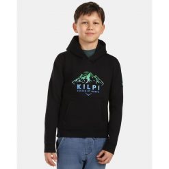Chłopięca bawełniana bluza z kapturem Kilpi NORTHEN-JB. Czarne bluzy dla chłopców Kilpi, bez wzorów, z bawełny, bez ramiączek, z kapturem. Za 267.13 zł.