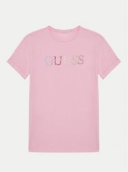 Guess T-Shirt J5GI38 J1314 Różowy Regular Fit. Czerwone t-shirty i topy dla dziewczynek Guess, z aplikacjami, z bawełny, bez ramiączek. Za 79.99 zł.