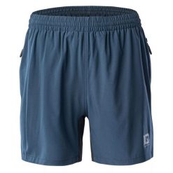 Szorty IQ Cross The Line Olpu. Niebieskie krótkie spodenki sportowe męskie IQ, bez wzorów, na fitness i siłownię. Za 130.65 zł.