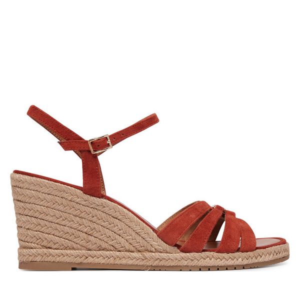 Espadryle Tamaris. Brązowe sandały damskie Tamaris, bez wzorów, bez obcasa, bez zapięcia. Za 369.99 zł.