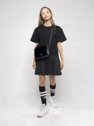 DKNY Sukienka codzienna D32896 S Czarny Regular Fit. Czarne sukienki dla dziewczynek DKNY, bez wzorów, z wiskozy, bez ramiączek. Za 239.99 zł.