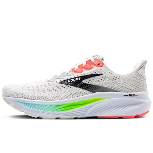 Buty Do Biegania Brooks Ghost 17 Dorosłych. Białe buty sportowe męskie Brooks, bez zapięcia, do biegania. Za 869.00 zł.