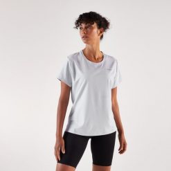Second Life - Koszulka do biegania damska Kiprun Run 500 Dry. Białe t-shirty damskie KIPRUN, l, bez wzorów, z bawełny, klasyczne, bez kołnierzyka. Za 53.99 zł.
