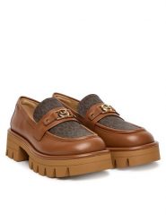 MICHAEL Michael Kors Loafersy Mandy 40T5MAFP2L Brązowy. Brązowe mokasyny damskie MICHAEL Michael Kors, ze skóry. Za 479.99 zł.