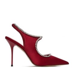Szpilki Eva Minge. Czerwone szpilki damskie Eva Minge, bez wzorów, bez obcasa, bez zapięcia. Za 429.99 zł.