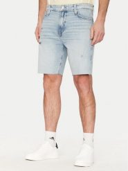 Guess Szorty jeansowe M5GDV2 D4Z84 Niebieski Slim Fit. Niebieskie szorty męskie Guess, m, z aplikacjami, z bawełny. Za 279.99 zł.