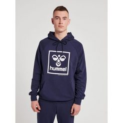 Bluza z kapturem Hummel Isam 2.0. Niebieskie bluzy sportowe męskie Hummel, s, bez wzorów, z kapturem, do piłki ręcznej. Za 212.55 zł.