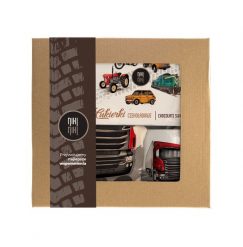 Scania — paczka (Zawartość paczki: koszulka - torba - kubek - słodycze; Rozmiar koszulki / bluzy: XL (damska); Kolor koszulki / bluzy: jasnoszary mela. Szare bluzy damskie nikiniki, s, bez wzorów, z bawełny, bez kaptura. Za 169.00 zł.