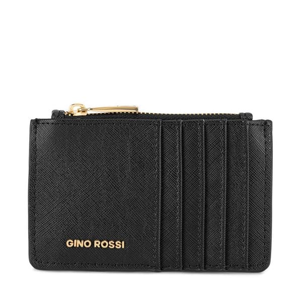 Etui na karty kredytowe GINO ROSSI. Czarne portfele damskie Gino Rossi, bez wzorów. Za 49.99 zł.