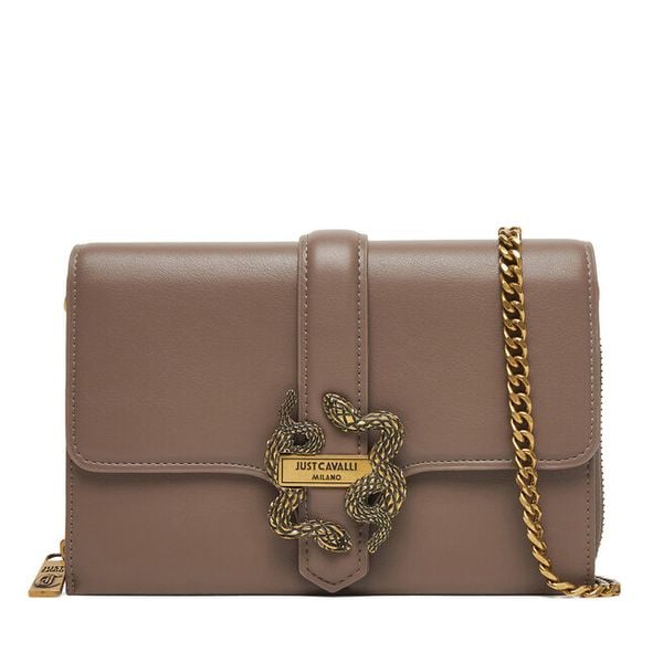 Torebka Just Cavalli. Brązowe listonoszki damskie Just Cavalli, bez wzorów, bez dodatków. Za 469.99 zł.