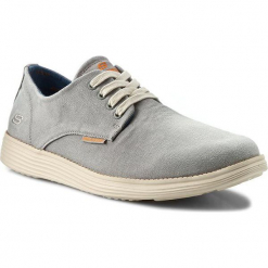 Półbuty SKECHERS - Borges 64629/LTGY Light Gray. Szare półbuty na co dzień męskie Skechers, z materiału. W wyprzedaży za 219.00 zł.