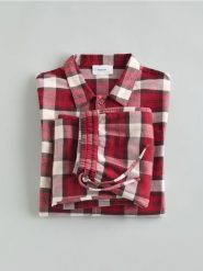 Dwuczęściowa piżama w kratę - czerwony. Czerwone piżamy męskie Reserved, l, bez wzorów, z bawełny, bez ramiączek. Za 159.99 zł.