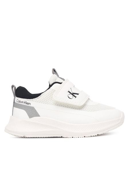 Calvin Klein Sneakersy V1X9-83308-1843X M Biały. Białe buty sportowe chłopięce Calvin Klein, bez wzorów, z materiału, bez zapięcia. Za 379.99 zł.