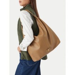 Torebka Beverly Hills Polo Club. Brązowe torebki do ręki damskie Beverly Hills Polo Club, bez wzorów, klasyczne, bez dodatków. Za 229.99 zł.