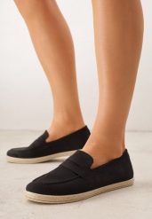 Czarne Mokasyny z Plecionką w Stylu Boho Galenatea. Czarne mokasyny damskie Renee, z jeansu, biznesowe. Za 69.99 zł.