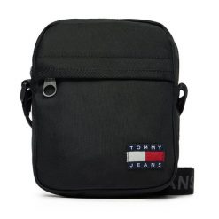 Saszetka Tommy Jeans. Czarne saszetki męskie Tommy Jeans, z jeansu, młodzieżowe, małe. Za 129.99 zł.