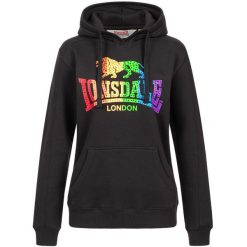 Bluza damska z kapturem Lonsdale Ramelton. Czarne bluzy damskie Lonsdale, s, z aplikacjami, z bawełny, z kapturem. Za 263.50 zł.