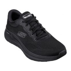 Buty Skechers Slip-ins Arch fit 2.0 - Easy Chic 150066-BBK czarne. Czarne obuwie sportowe damskie bez wzorów, z syntetyku. Za 708.71 zł.