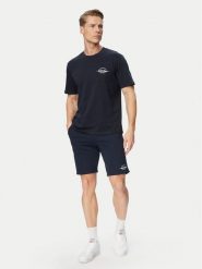 Jack & Jones Komplet t-shirt i spodenki Brandon 12298184 Granatowy Regular Fit. Niebieskie t-shirty męskie Jack & Jones, l, bez wzorów, z bawełny, sportowe, bez kołnierzyka. Za 119.99 zł.