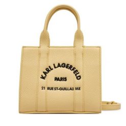 Torebka KARL LAGERFELD. Żółte torebki do ręki damskie KARL LAGERFELD, bez wzorów, klasyczne, bez dodatków. Za 649.99 zł.