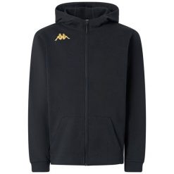 Bluza Kappa Giordizi. Czarne bluzy sportowe męskie Kappa, bez wzorów, bez kaptura, do piłki nożnej. Za 305.00 zł.