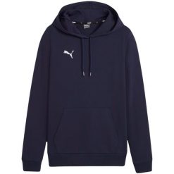 Bluza damska Puma Team Goal Casuals Hoody. Niebieskie bluzy sportowe damskie Puma, m, bez wzorów, z dresówki, bez kaptura, do piłki nożnej. Za 204.46 zł.