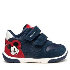 Sneakersy Geox. Niebieskie trampki i tenisówki chłopięce Geox, bez wzorów, bez zapięcia. Za 169.99 zł.