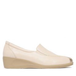 Półbuty Caprice. Brązowe półbuty damskie Caprice, bez wzorów, bez obcasa, na koturnie, bez zapięcia. Za 339.99 zł.