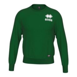 Bluza haftowany okrągły dekolt Errea Essential 28. Zielone bluzy sportowe męskie ERREA, m, bez wzorów, z bawełny, bez kaptura, na fitness i siłownię. Za 149.00 zł.