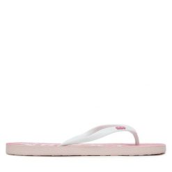 Japonki Roxy. Białe klapki damskie Roxy, bez wzorów, bez obcasa. Za 55.99 zł.