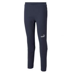 Męskie Spodnie Do Biegania TeamFINAL. Niebieskie spodnie sportowe męskie Puma, m, bez wzorów, z bawełny, do biegania. Za 119.00 zł.