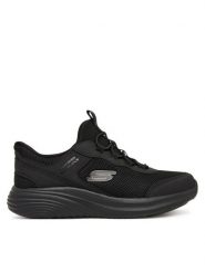 Skechers Sneakersy Slip-Ins: Bounder Pro 404208L/BBK Czarny. Czarne buty sportowe chłopięce Skechers, bez wzorów, z materiału, bez zapięcia. Za 199.99 zł.