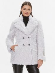Patrizia Pepe Kożuch 2O0116/E009-W356 Szary Regular Fit. Szare płaszcze damskie Patrizia Pepe, bez wzorów, z syntetyku, bez kaptura. Za 2,569.00 zł.