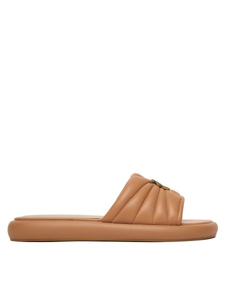 PINKO Klapki Fiona 03 SD0525 P003 Beżowy. Brązowe klapki damskie Pinko, bez wzorów, ze skóry, bez obcasa. Za 755.99 zł.