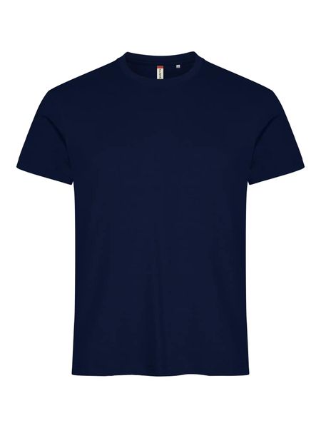 Clique Basic-T męski T-shirt dopasowany 100% bawełna dark navy. Niebieskie t-shirty męskie CLIQUE, m, bez wzorów, z bawełny, bez kołnierzyka. Za 82.64 zł.
