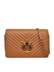 PINKO Torebka Love Click Classic PE 25 PLTT 100063 A0GK Brązowy. Brązowe listonoszki damskie Pinko, bez wzorów, ze skóry, bez dodatków. Za 979.99 zł.