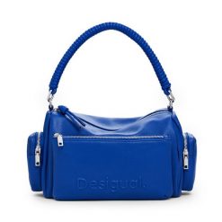 Torebka Desigual. Niebieskie torebki do ręki damskie Desigual, bez wzorów, klasyczne, bez dodatków. Za 189.99 zł.