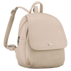Miejski plecak damski ze skóry ekologicznej w ciemnobeżowym kolorze Rovicky R-6739. Brązowe plecaki damskie ROVICKY, bez wzorów, ze skóry ekologicznej, eleganckie. Za 119.99 zł.